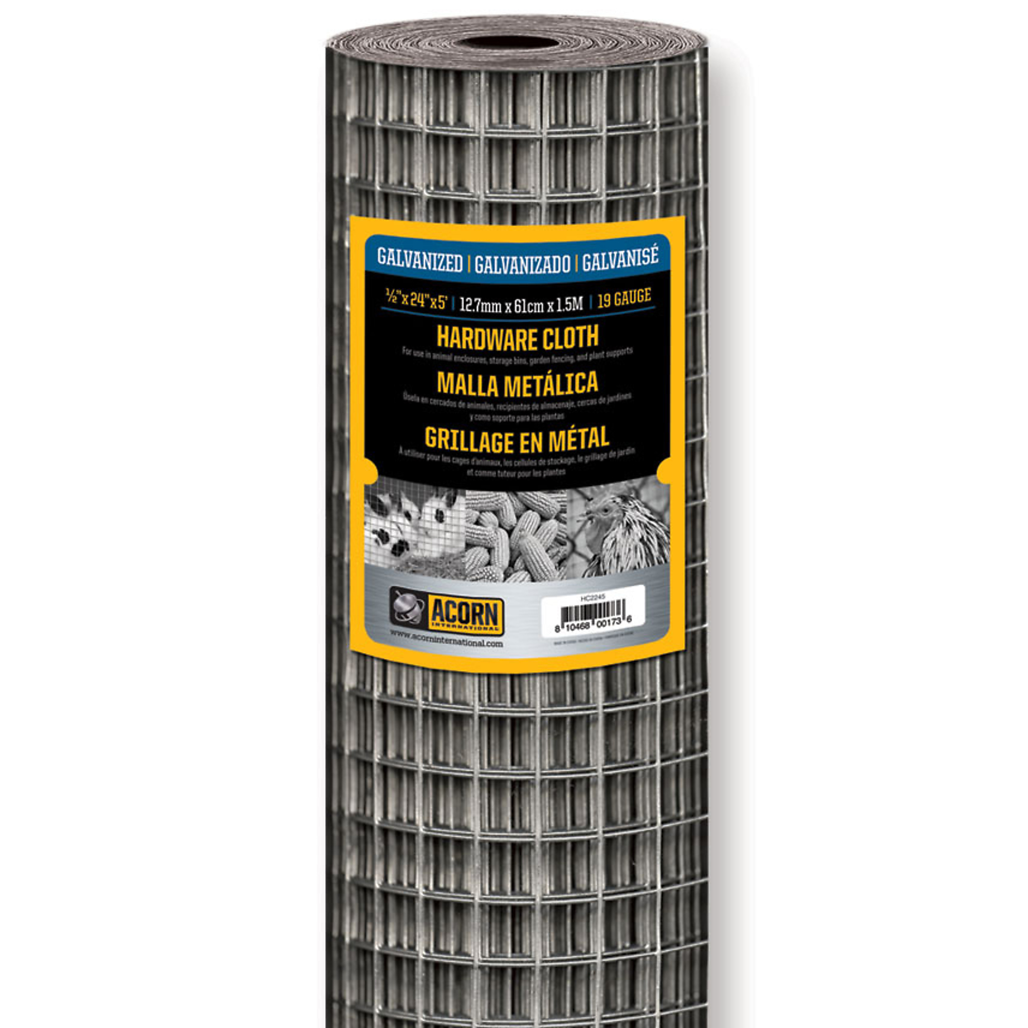 Acorn Hardware Cloth — 1/2in. x 24in. x 5ft., Lightweight, Flexible, Model# HC2245
